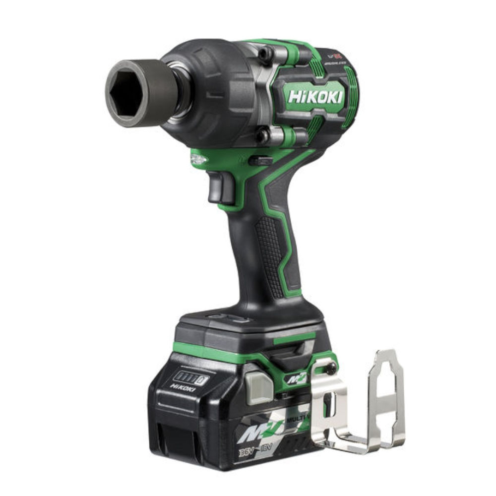 Cordless Impact Wrench 36V, 1100 Nm Tightening, 1800 Nm Loosening, 3/4'' Drive, 3.7 kg Cordless Impact Wrench Hikoki WR36DAWRZ