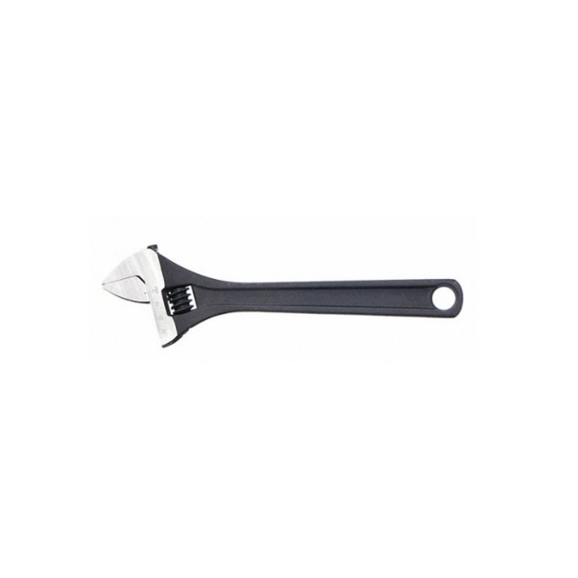 Adjustable Wrench, Alloy Steel, Black Phosphate, 18 in Overall Lg, 2 3/8 in Jaw Capacity Adjustable Wrench Westward 31D018