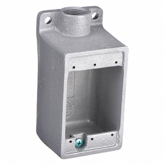 Weatherproof Electrical Box, Malleable Iron, 18 cu.in Electrical Box Hubbell Killark FS-1M