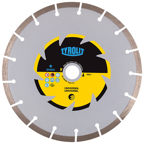 Universal Diamond Cutting Disc,7 Inch', 180X2,6X22,23 (mm) ,Concrete, Stone, Brick Cutting Disc Tyrolit 466087‎