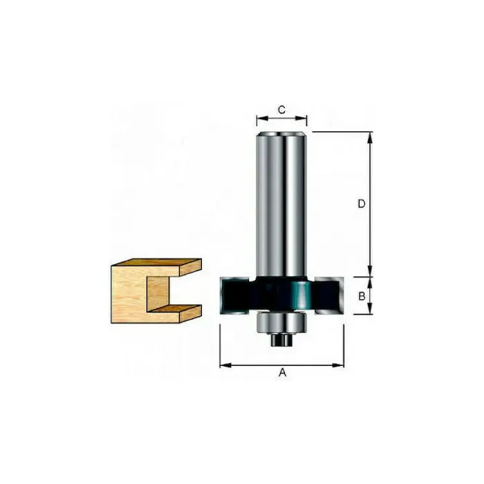 ريشة راوتر , 6 × 6.35 مم ريشة راوتر ماكيتا D-12865