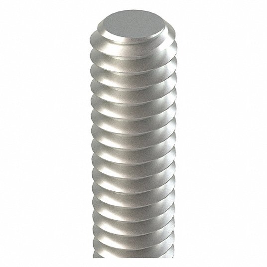 Fully Threaded Stud, 18-8 Stainless Steel, 1/2 Fully Threaded Stud Grainger Approved 4REJ2