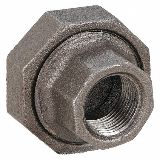 Union, Malleable Iron, 1 in x 1 in Pipe Size, Female NPT x Female NPT, Class 150 Union Grainger Approved 5P593