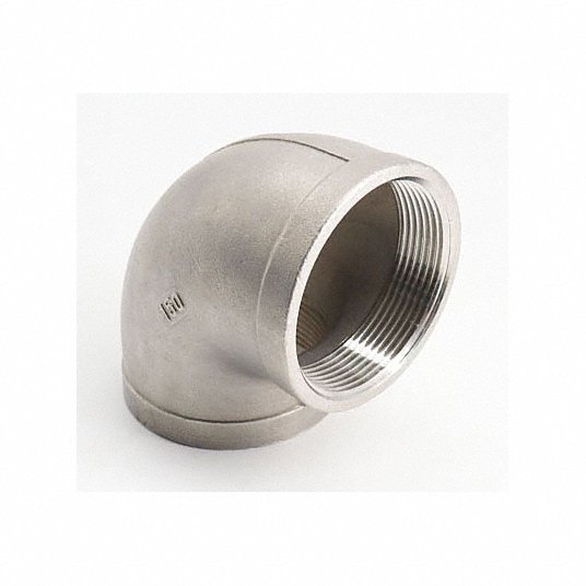 90° Elbow: 1/2Inch x 1/2Inch Fitting Pipe Size, 316 Stainless Steel, Female NPT x Female NPT Elbow Grainger Approved 1/2 150 90 ELBOW 316