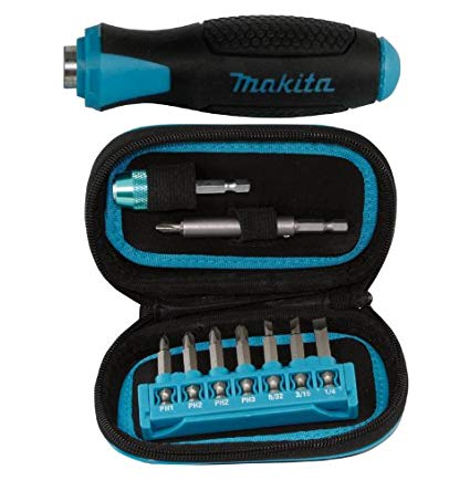 11 قطعة مفك براغي مع حقيبة  مجموعة مفك براغي ماكيتا P-90180