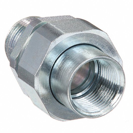 Straight Union - Conduit to Box, Steel, Electroplated, 1 in Trade Size Straight Union Hubbell Killark UNY3