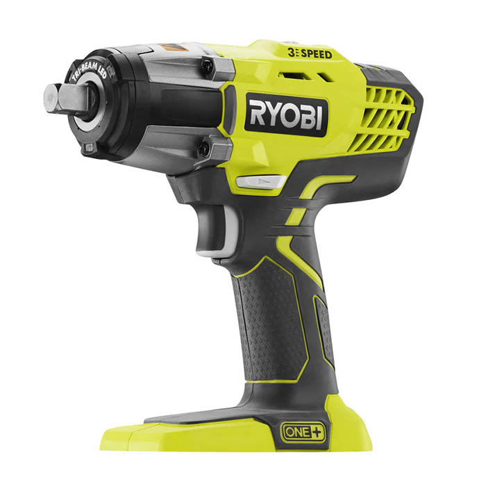 Cordless Impact Wrench, 18V, 1/2 inch, 3-Speed, 400Nm, 2.4kg Cordless Impact Wrench Ryobi R18IW3-0
