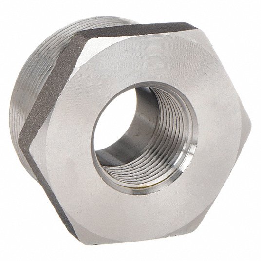 Bushing, Forged Steel, 1Inch x 1/2Inch Pipe Size, Male NPT x Female NPT, Class 3000 Bushing Grainger Approved 1MNK1