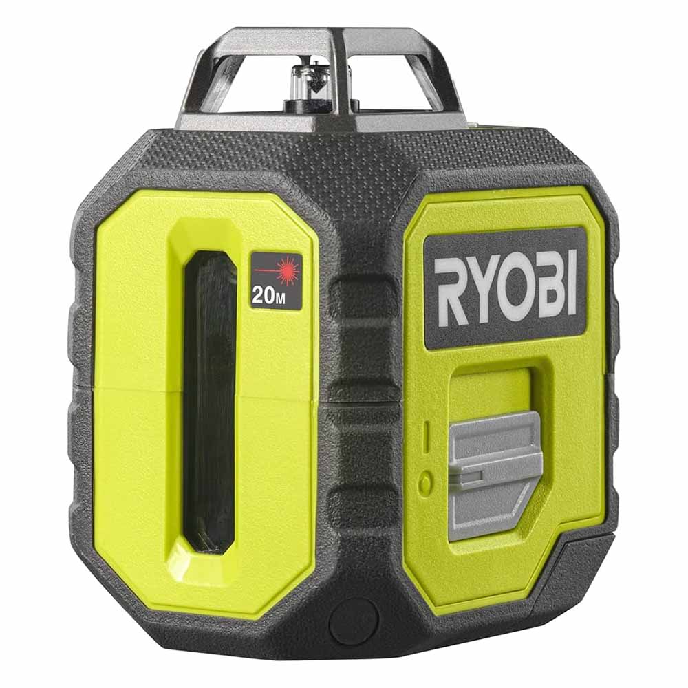 ميزان ليزر بخط أحمر، 4 × 360 درجة، مدى قياس 20 مترًا، تسوية ذاتية، 0.5 كجم ميزان ليزر بخط أحمر ريوبي RB360RLL