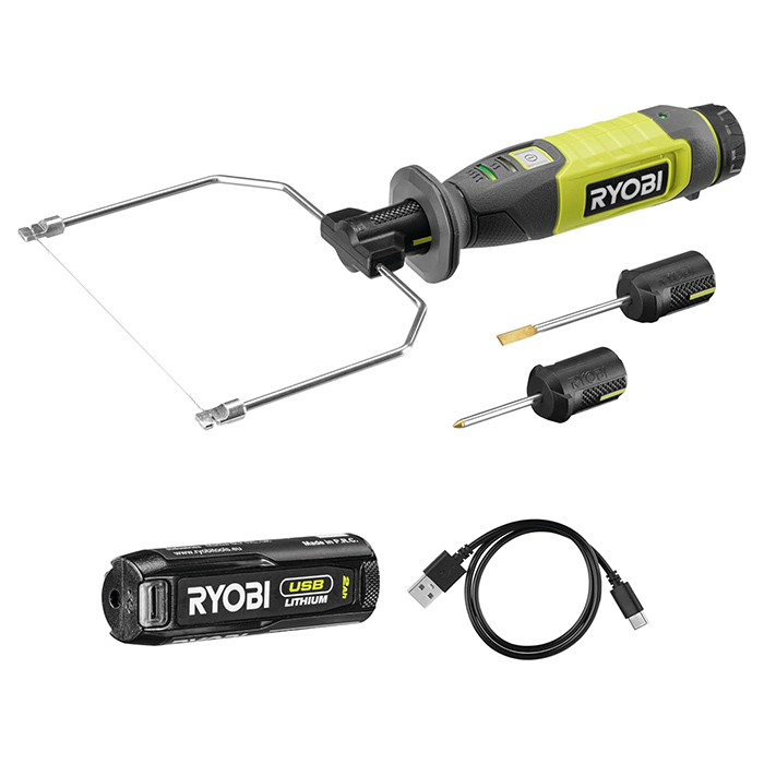 Cordless Hot Foam Cutter, 4V/2Ah USB Lithium battery, 150 ~ 270 °C Cordless Hot Foam Cutter Ryobi RHC4-120G