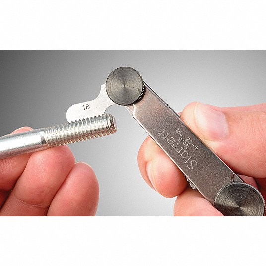 مجموعة قياس المسافه بين سن المسمار,نوع السن متري, عدد الأوراق 30 مجموعة قياس خطوة السن ستارريت 6