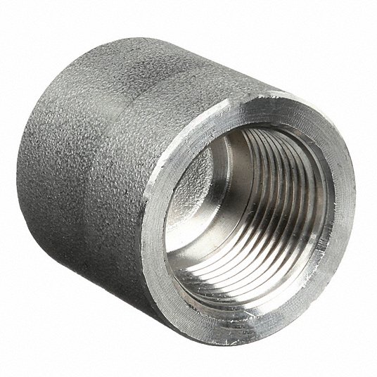 غطاء دائري, من ستانلس ستيل 316L ,مقاس الأنبوب الممناسب 1 بوصة, داخلي, NPT, فئة 3000, الطول الإجمالي 1 5/8 بوصة غطاء دائري جرينجر ابروفد S4036C 010