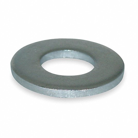 Steel Flat Washer, Zinc Plated Fastener Finish, Fits Bolt Sizes 3/8Inch, Pkg  of 100 Flat Washer Grainger Approved UST011743