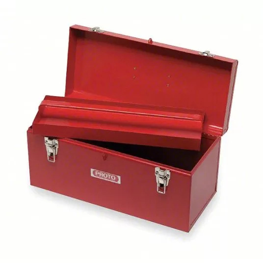 Tool Box 20 inch Width, 8 1/2 inch Depth, 9 1/2 inch Overall Height, Padlockable, Red Tool Box Proto J9975-NA