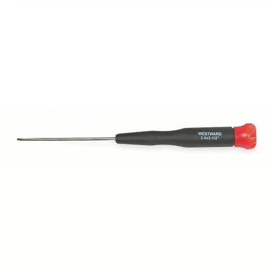 Precision Screwdriver, 3.0mm Tip Size, Slotted, 7 1/2 inch Overall Length Precision Screwdriver Westward 1UG47
