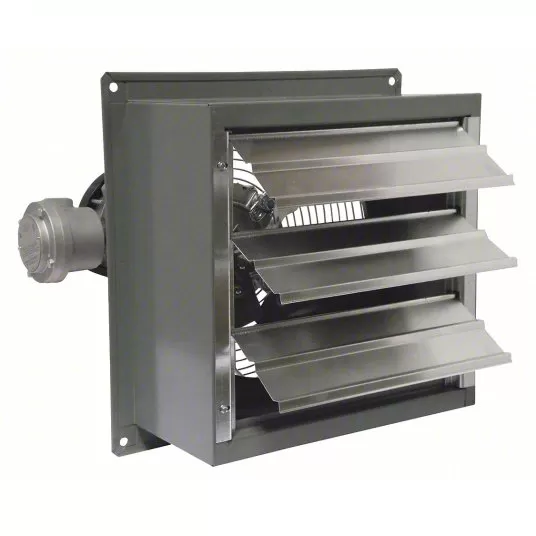 Shutter Mounted Hazardous Location Exhaust Fan,12-inch Blade, 1 Speed, 1/3 hp, 1,640 cfm, 115V AC Exhaust Fan Canarm SD12-XPF
