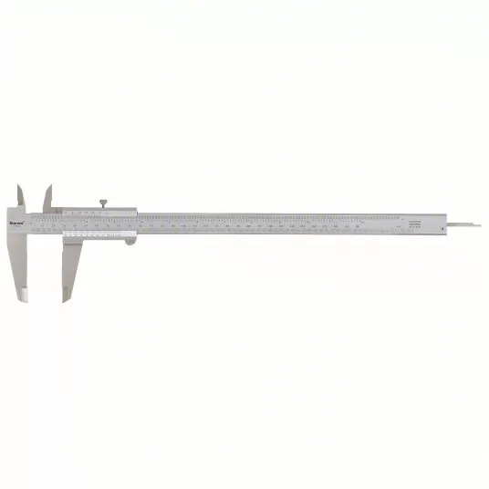 4-Way Vernier Caliper, 0 inch to 12 inch/0 mm to 300 mm Range, 1 1/2 inch Jaw Depth, Slide, Standard Jaw Vernier Caliper Starrett 125MEA-12/300