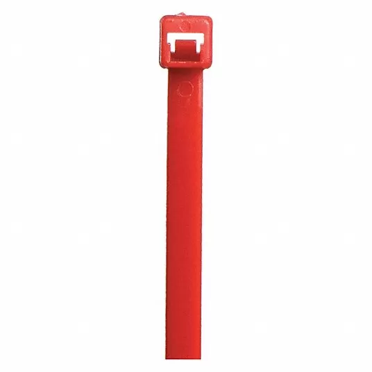 Cable Tie, 8 inch Nominal Length, 1 15/16 inch Nominal Max. Bundle Dia., 0.14 inch Width, Red, 100 Packet Cable Tie Power First 36J221