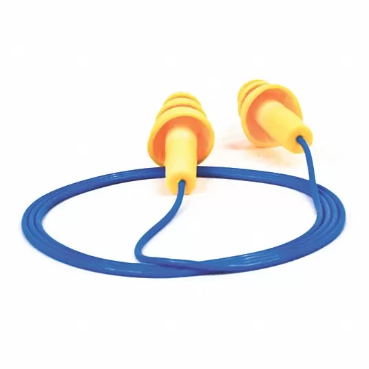 Ear Plugs, Corded, Flanged, 25dB,Reusable, Medium Ear Plugs 3M 340-4004
