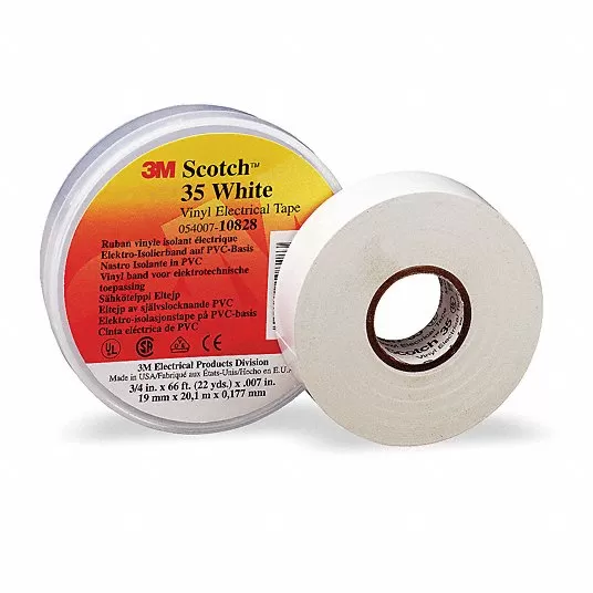 Insulating Electrical Tape, Gen Purpose, ™, Scotch®, 35, Vinyl, 3/4 in x 66 ft, 7 mil Tape Thick Insulating Electrical Tape 3M 10828