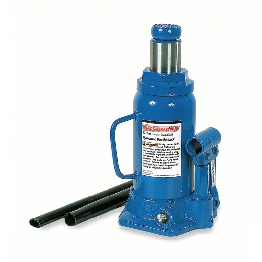 Hydraulic Bottle Jack, Steel, Manual Handle, Mechanical, 9 3/8 inch Minimum Height High-Clearance Bottle Jacks Westward 3ZC62
