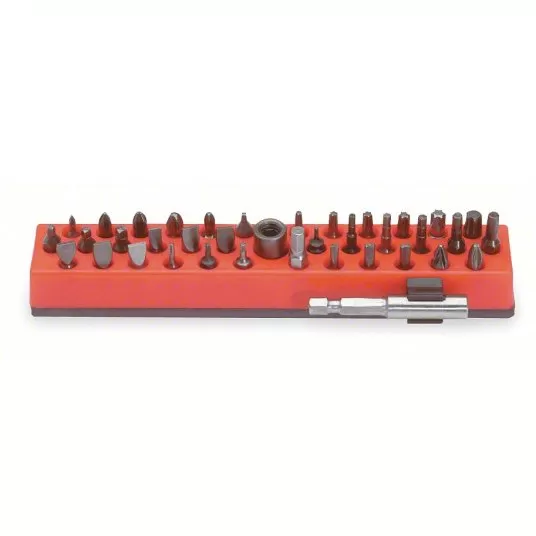 Insert Bit Set, 1/4 inch Hex Shank Size, Steel, 38 No. of Pieces  Insert Bit Set Proto J6190