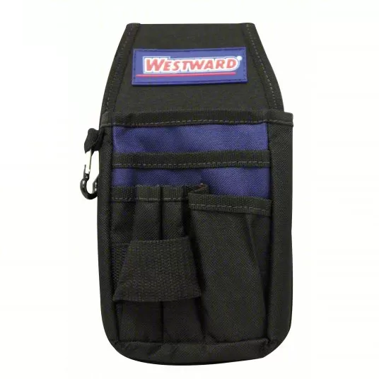 Tool Pouch, 6 Pockets, Compatible with Tool Belts, Belt Clip, Open Top Tool Pouch Westward 5MZL9