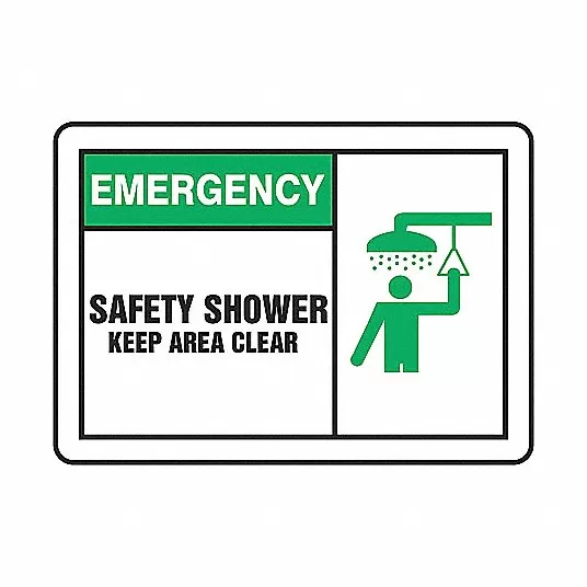 Safety Shower Sign , 14 Safety Shower Sign Accuform MFSD929VA