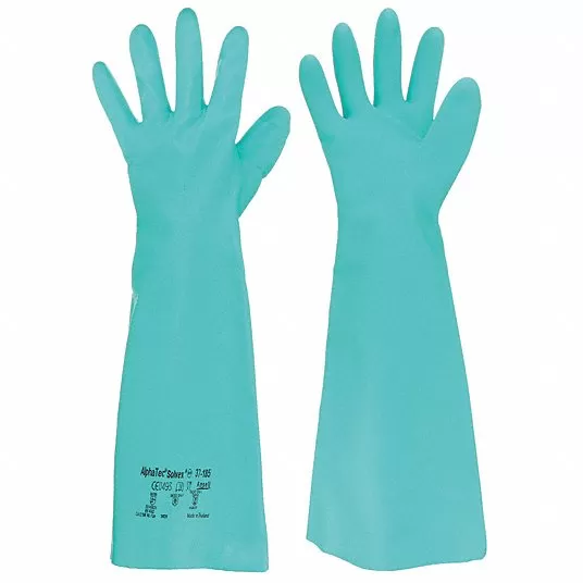 Chemical Resistant Gloves, Size 7, Glove Materials Nitrile, 1 PR Gloves Ansell 37-185