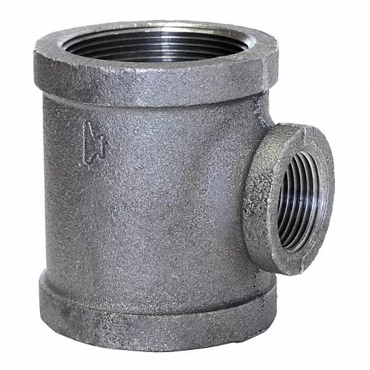 Reducing Tee, Malleable Iron, 2 in x 1 1/2 in x 1 in Pipe Size Reducing Tee Anvil 310050406
