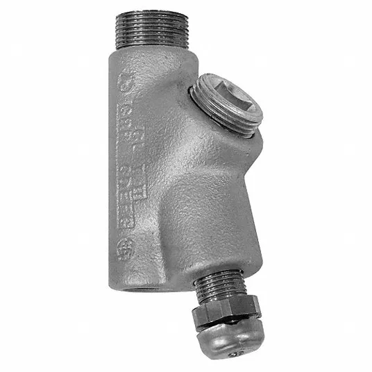 Fill, Sealing Fitting, 4 5/16 in 25%, 1 in FNPT x 1 in MNPT Ends, Grayloy Iron Sealing Fitting Appleton Electric EYD-36
