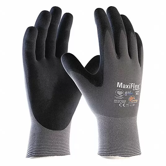 MaxiFlex Ultimate Safety Gloves, Nitrile Coated Grip, Multiple applications, size X-Large Safety Gloves Atg 42-874 S10
