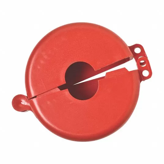 Gate Valve Lockout, Plastic, Red, 2-1/2 in to 5 in Gate Valve Lockout Brady SD04