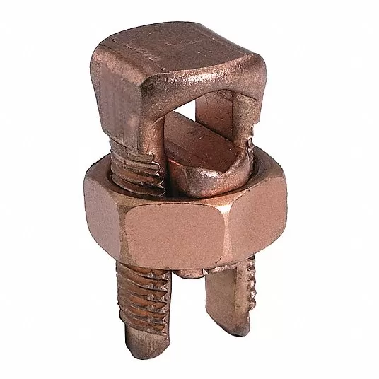 Split-Bolt Connector, Copper to Copper Wire, 10 str to 8 str Wire Range w/Equal Main and Tap (AWG) Split-Bolt Connector Burndy KS15