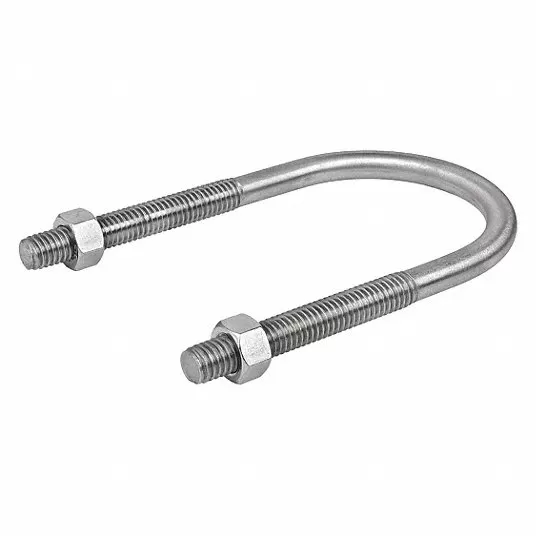 Standard U-Bolt: 316 Stainless Steel, Plain, 3/8"-16 Thread Size, 2 in Inside Wd/Dia, 3 inch Inside Hight Standard U-Bolt Calbrite S61500UB00