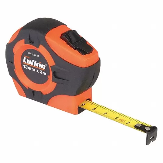Tape Measure, 10 ft Blade Lg, 13 mm Blade Wd, mm, Closed, Steel Tape Measure Crescent Lufkin PHV1023CM