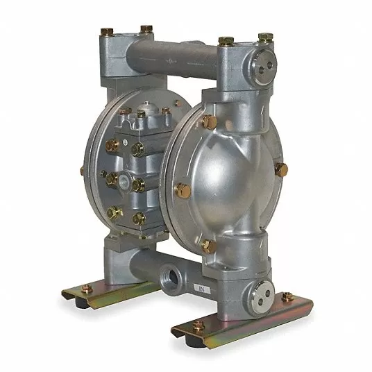Double Diaphragm Pump, 35 gpm Max. Flow, PTFE, Single Manifold Connection, 1 in Double Diaphragm Pump Dayton 6PY55
