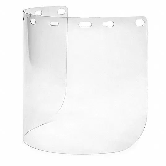 Face shield Visor, Clear, Uncoated, Polycarbonate, 8 in Visor Ht, 15 1/2 in Visor Wd Face shield  Elvex FS-15PC