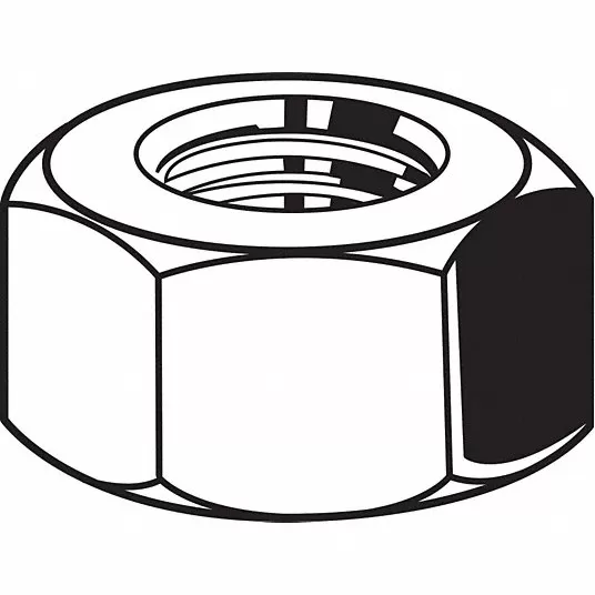 Hex Nut - Heavy, 1-1/4"-8, Black Oxide Finish, Grade 2H Steel, Right Hand, ASTM A194, PK30 Hex Nut Fabory U22280.125.0001