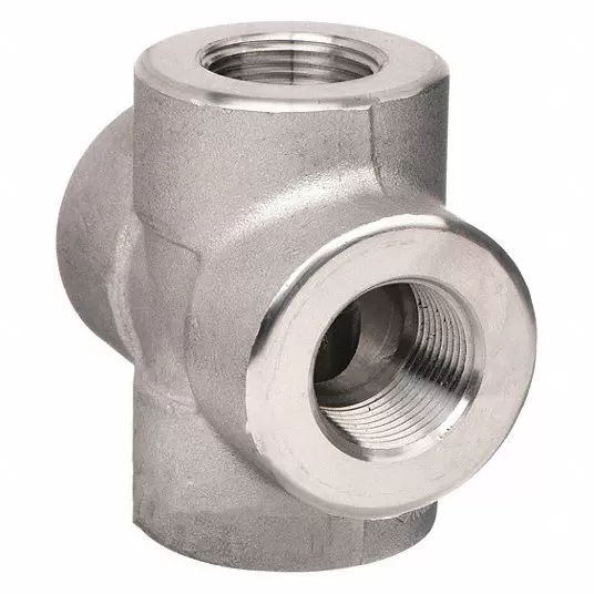 316 Stainless Steel Cross, FNPT, 1Inch Pipe Size1RTA5 Cross Grainger Approved 401X30006
