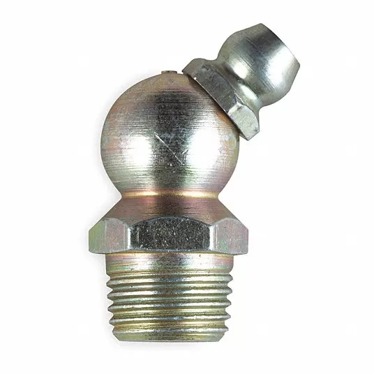 Grease Fitting 90 Degree, 1/8Inch-27, PTF, Unfinished Stainless Steel, PK 10 Grease Fitting Grainger Approved 5PU29
