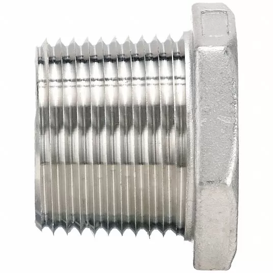 Hex Bushing: 1 1/2 x 1Inch, Male NPT x Female NPT, 304 Stainless Steel, Class 150 Hex Bushing Grainger Approved 1LTG2