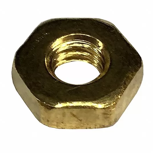 Hex Nut: Dia./Thread Size 8-32, Right Hand, Not Graded Brass, 100 Pcs Hex Nut Grainger Approved 1WA69