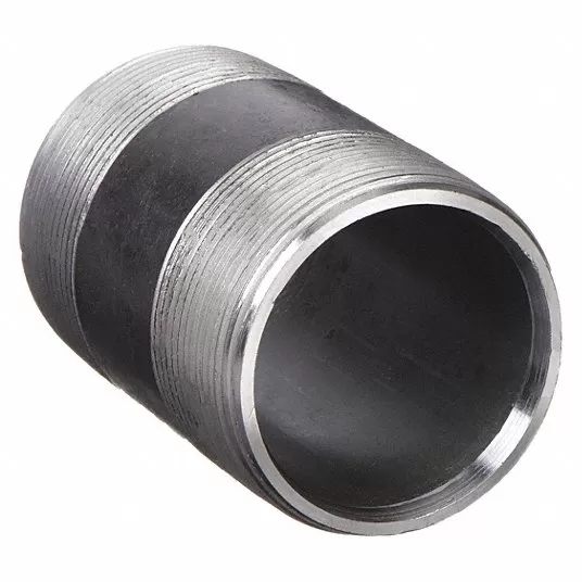 Nipple, Black Steel, 1Inch Nominal Pipe Size, 5Inch Overall Lg, Threaded on Both Ends, Schedule 80 Nipple Grainger Approved 1LMJ9