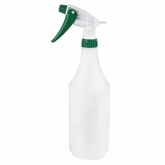 Trigger Spray Bottle, 32 oz, White, No Imprinting, Mist, Stream Dispensing Type, PK 3 Trigger Spray Bottle Grainger Approved 130296