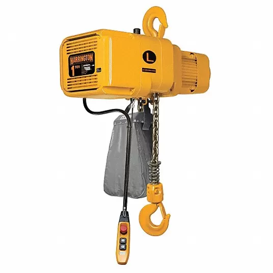 H4 Electric NER Chain Hoist, 2,000 lb. Load Capacity, 230V, 20 ft. Hoist Lift, Lift Speed 28/4.5 fpm, 2 Speed Electric Chain Hoist Harrington NER010SD-20