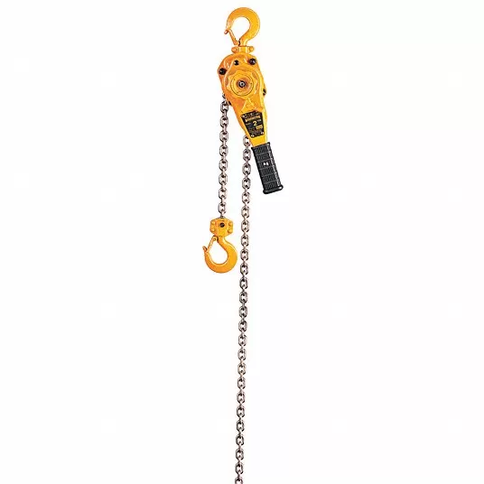 Lever Chain Hoist: 4,000 lb Load Capacity, 59 lb Pull to Lift Rated Load Lever Chain Hoist Harrington LB020-10