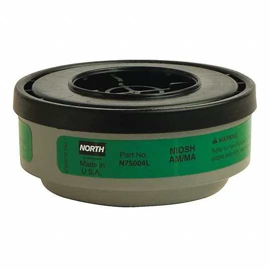 Cartridge, NIOSH Rating Ammonia (AM), Methylamine (MA), Green Cartridge Honeywell North N75004L