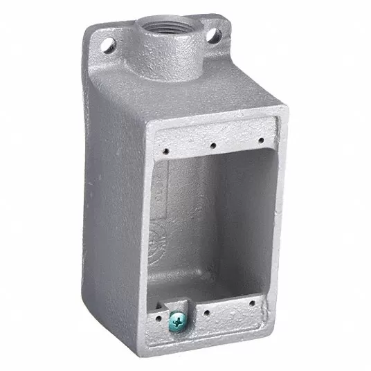 Weatherproof Electrical Box, Malleable Iron, 28 cu.in Electrical Box Hubbell Killark FD-2M
