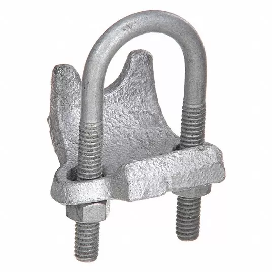 Right Angle Conduit Clamp, Steel, 17/64 inch to 1 43/64 inch, 1 inch Trade Size Right Angle Conduit Clamp Hubbell Killark RACC100
